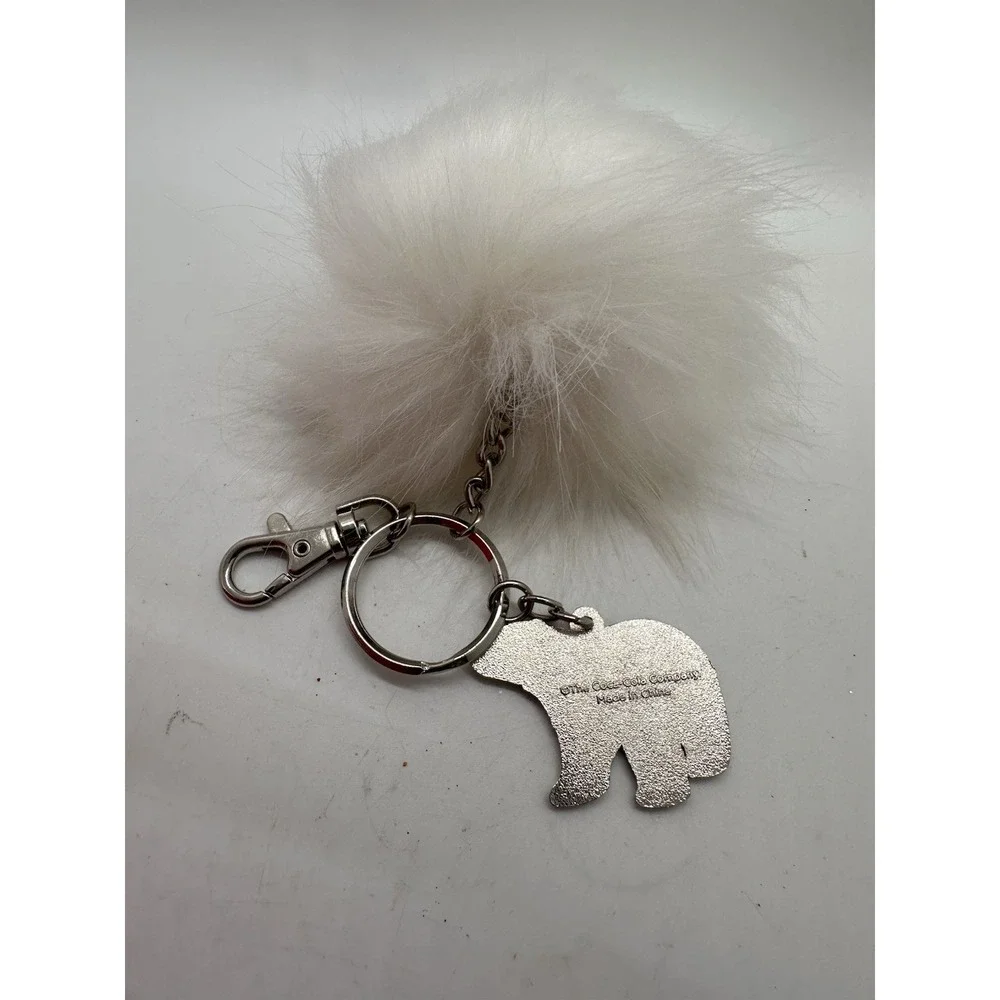 Coca-Cola Polar‎ Bear Pom Pom Keychain Faux Fur Bag Charm Clip